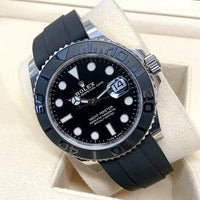 Yacht-Master 42 mm Oro blanco Oysterflex esfera negra