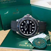 Yacht-Master 42 mm Oro blanco Oysterflex esfera negra