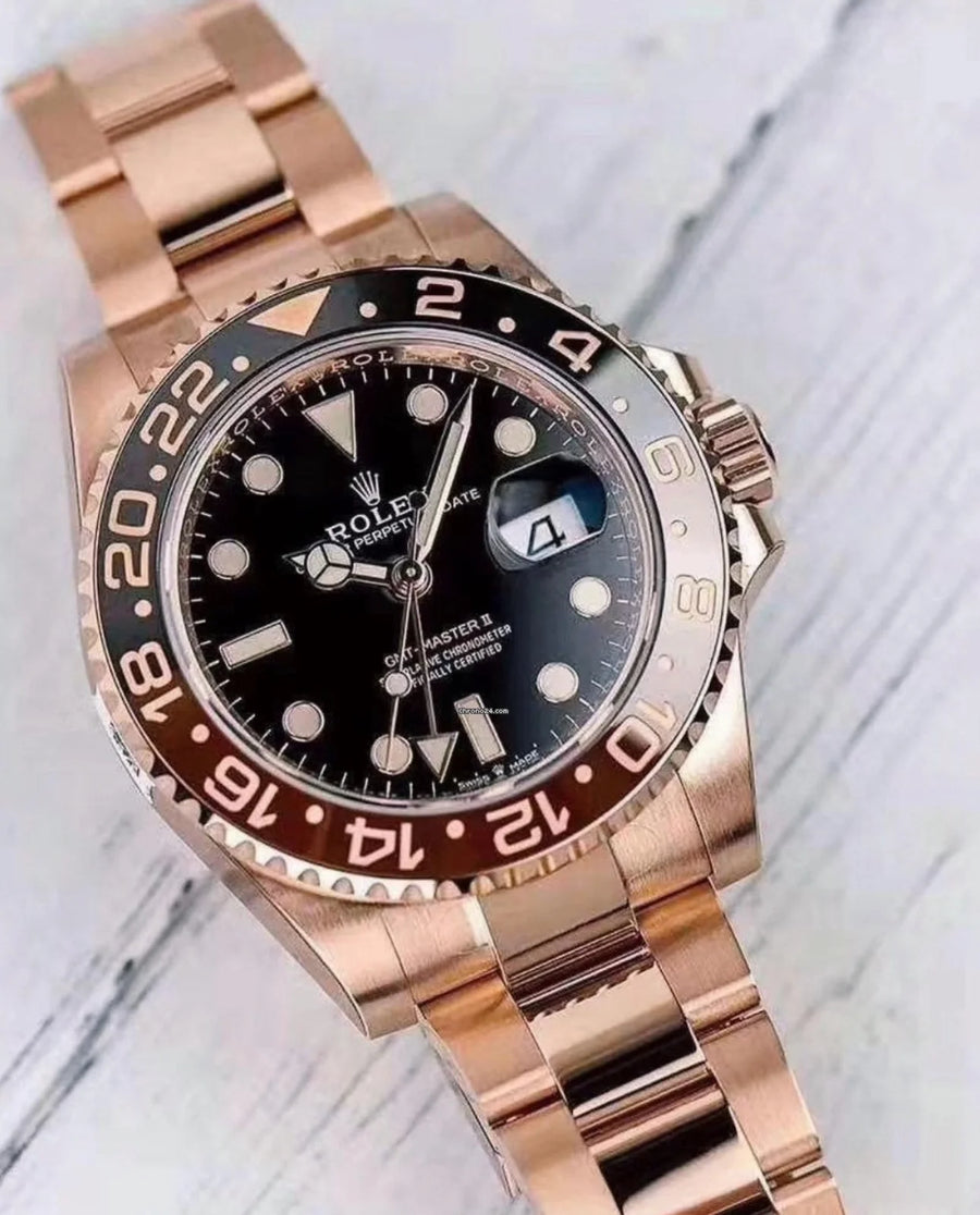 ROLEX GMT MASTER II "CERVEZA DE RAÍZ" ROSADO 