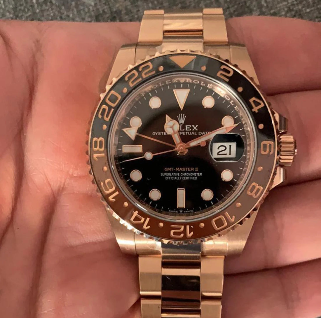 ROLEX GMT MASTER II "CERVEZA DE RAÍZ" ROSADO 
